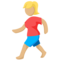 Person Walking - Medium Light emoji on Messenger